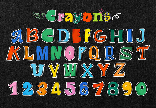 Crayon Alphabet Set
