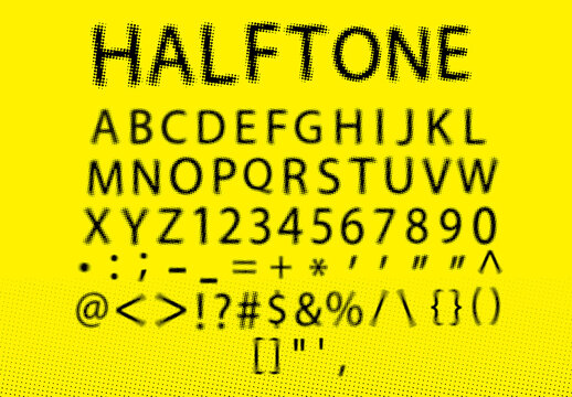 Halftone Funk Alphabet Set