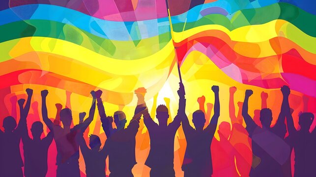 A creative LGBT banner designed to represent the rights and unity of LGBT people.  perfect for rallies, events, and digital platforms to celebrate diversity and support the LGBT community.