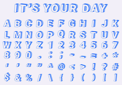 Line Layer Alphabet Set