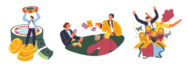 Casino Games and Gambling Illustration