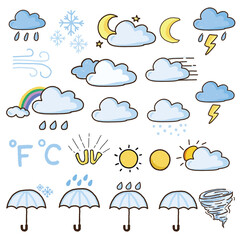 Season and weather cute icon