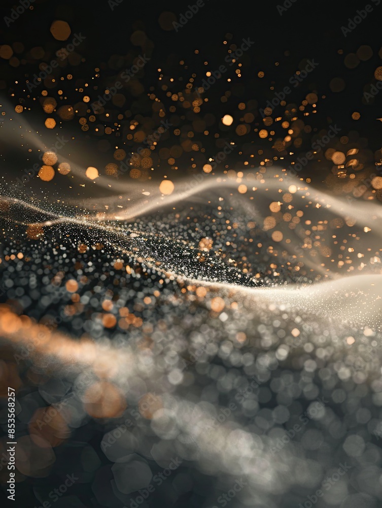 Poster abstract wave particle background