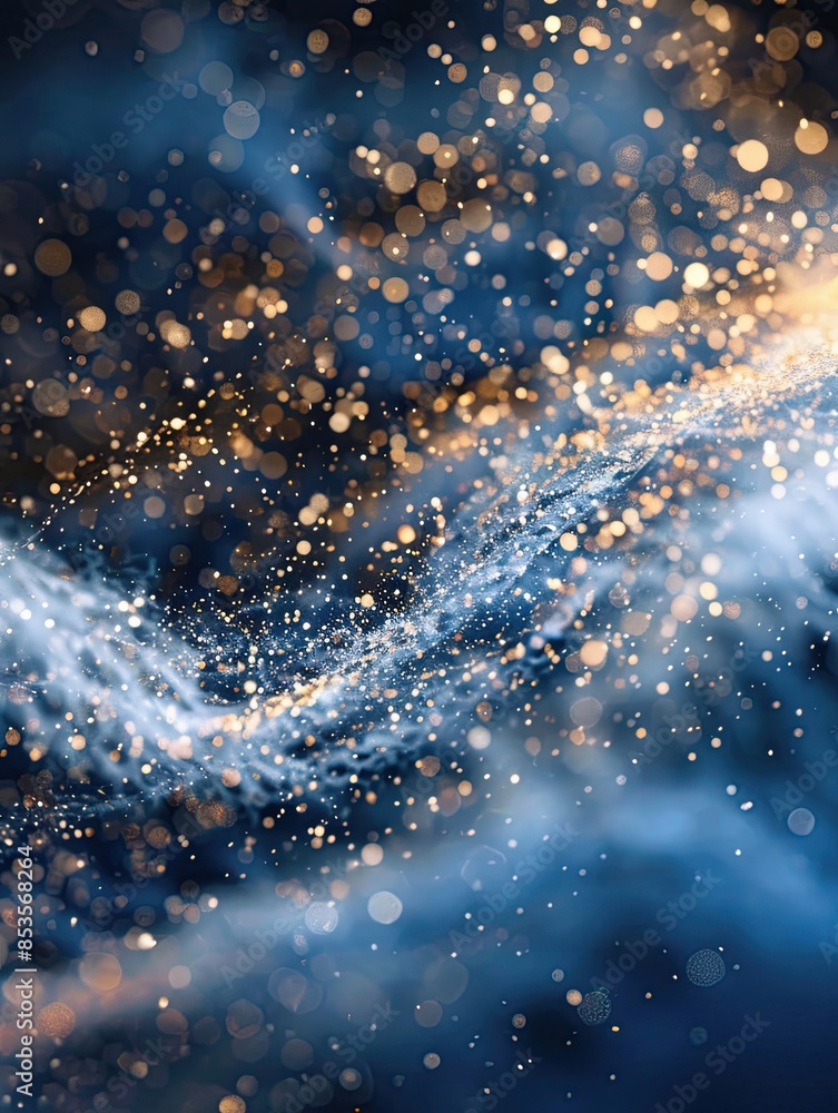 Poster abstract wave particle background