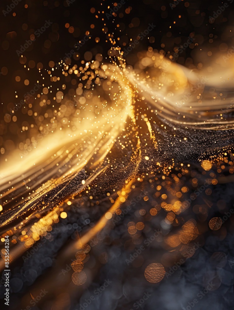 Poster abstract wave particle background