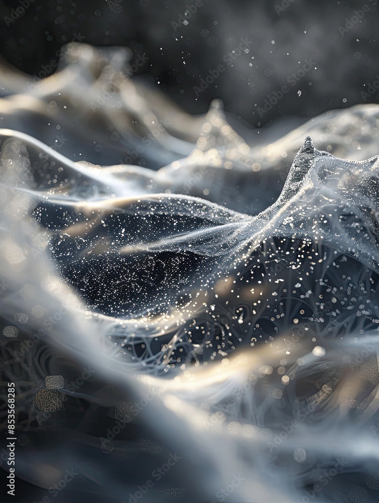 Poster abstract wave particle background