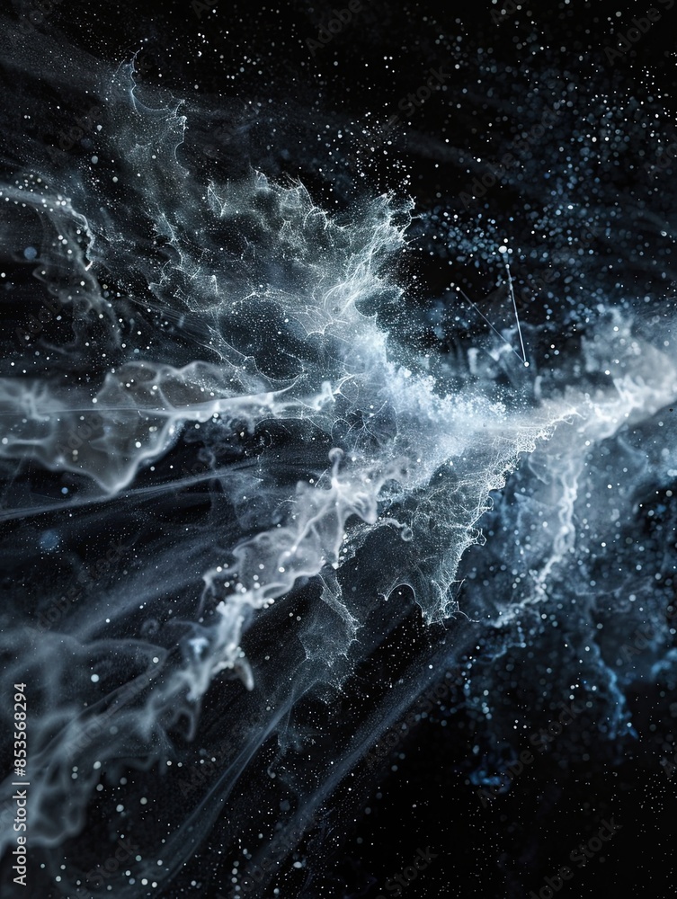 Poster abstract wave particle background