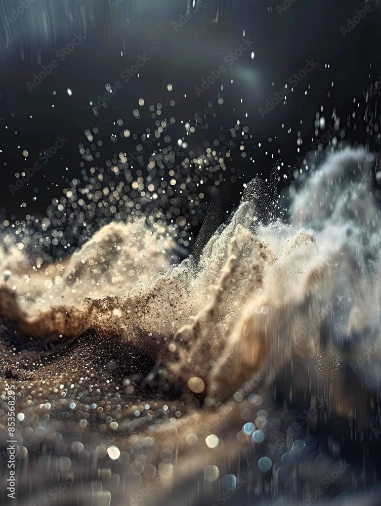 Poster abstract wave particle background