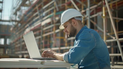 The Engineer on Construction Site