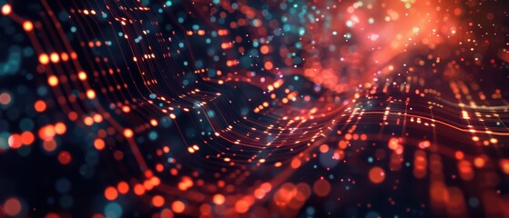 Obraz premium Ultrawide Abstract Technology Background 21:9 4k