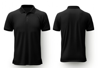 Black Polo Shirt With Generative AI