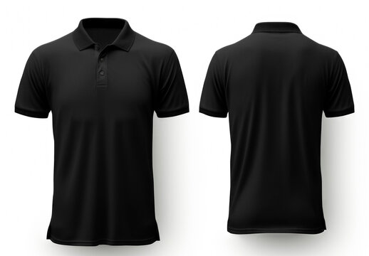 Black Polo Shirt With Generative AI