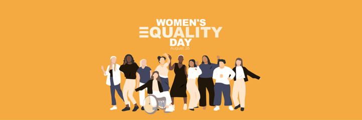 Naklejka premium Women's Equality Day banner.