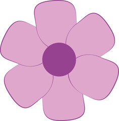 A flower with a purple center and pink petals