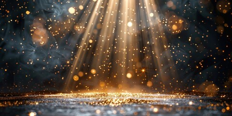 Golden Light on a Glitter Surface