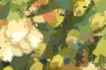 Obraz premium Oil paintings and various flowers, birds, landscapes, roses, peonies, peacocks, etc. are beautiful