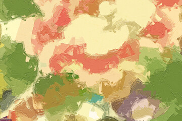 Naklejka premium Oil paintings and various flowers, birds, landscapes, roses, peonies, peacocks, etc. are beautiful