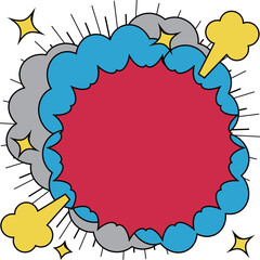 バクダンの吹き出しのイメージアイコン素材