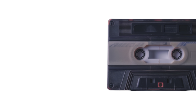 Cassette tape on white background