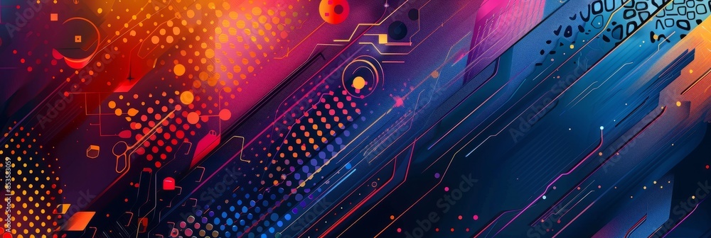Poster modern tech abstract background. digital abstract background for business