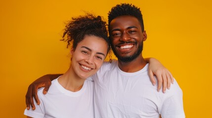 Obraz premium The smiling happy couple