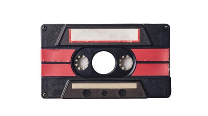 Naklejka premium Cassette tape on white background