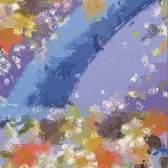 Oil paintings and various flowers, lotus leaves, lotus flowers, goldfish ponds, chrysanthemums, rose