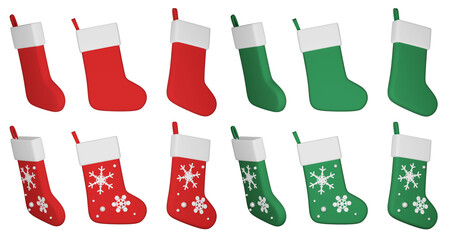 Christmas Socks red and green color