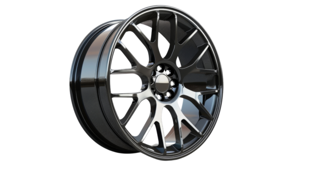 Car rims on white background