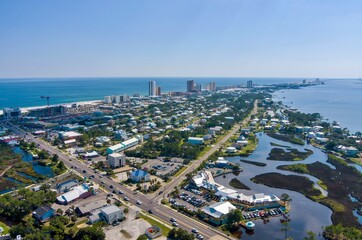 Aerial view of Gulf Shores, Alabama