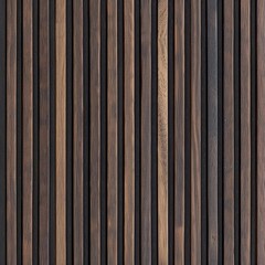Natural wood paneling wall with vertical slats, perfect backdrop for interior design projects