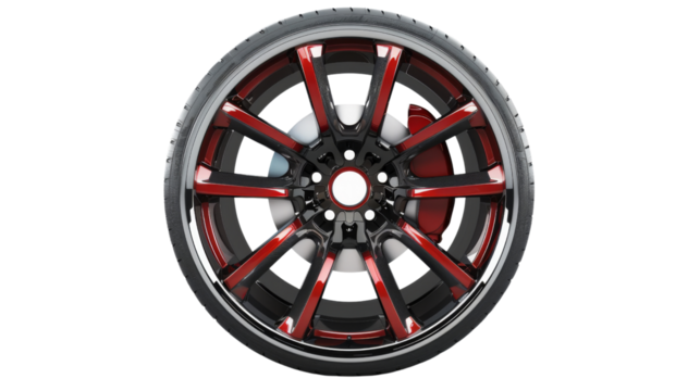Car rims on white background