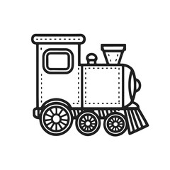 A train with a black and white color scheme