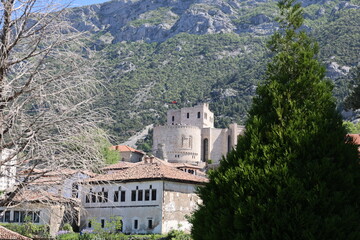 Fototapeta na wymiar View of the Skanderbeg Museum in the town of Kruja, Albania 