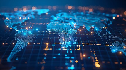 Fototapeta premium Global network communication concept graphic