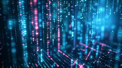 Fototapeta premium Digital Promport Graphics in Abstract 3D Space