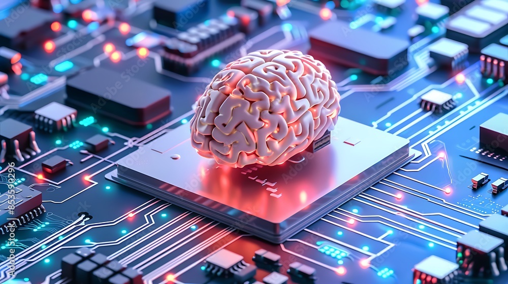 Aufkleber a computer component that acts as a brain