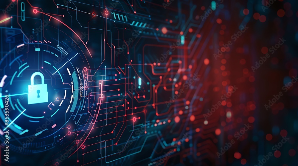 Aufkleber data and internet topics abstract tech background
