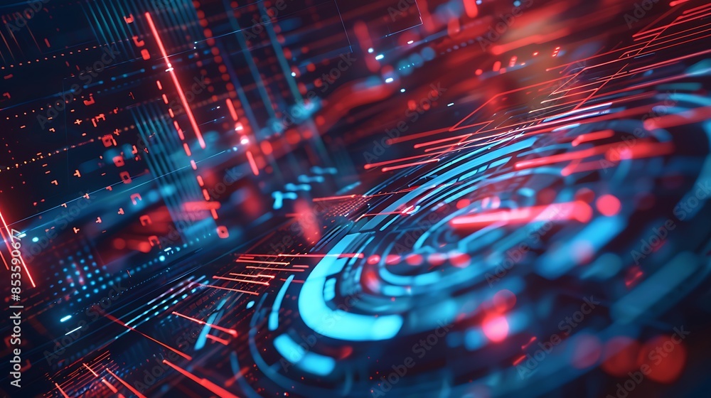 Aufkleber data and internet topics abstract tech background