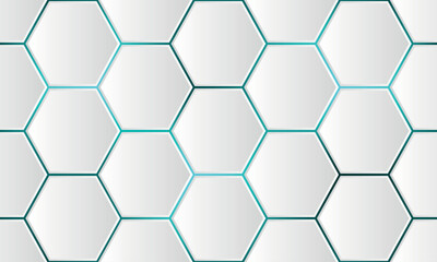 Hexagon seamless pattern. Abstract hexagonal technology background.