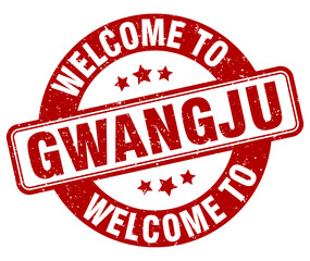 Welcome to Gwangju stamp. Gwangju round sign