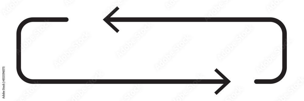 Poster arrows repeat icon set. repetition icon. exchange or replace sign. renew, switch, or reverse symbol 