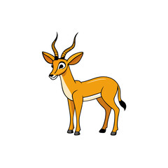 Obraz premium detailed and colorful vector illustration of an impala, known for its impressive leaping ability.