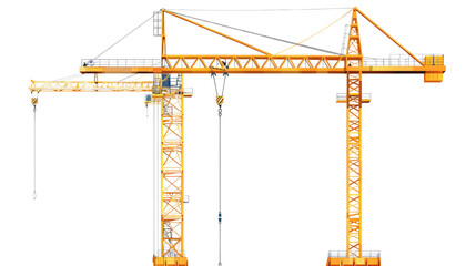 Building crane on white background