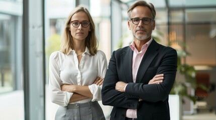 The confident business partners