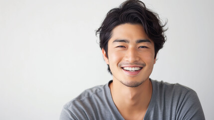 笑顔の日本人男性