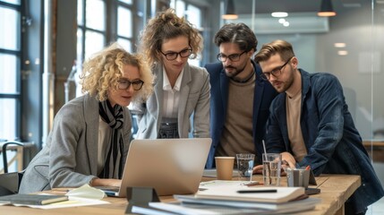 Obraz premium The group of office workers
