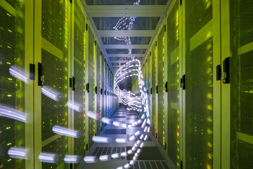 Network waves traveling inside of data center