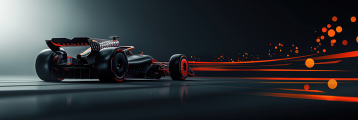 Race car wallpaper. Modern luxury sports car banner