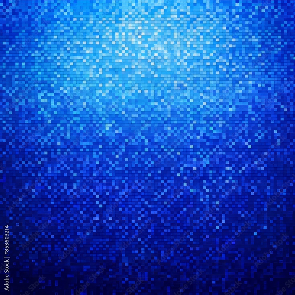 Aufkleber shimmering pixel triangles on deep blue gradient for captivating geometric visuals